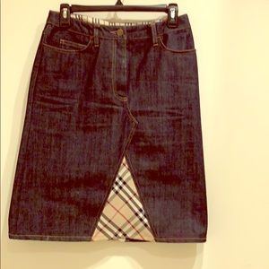 Authentic Burberry jean skirt